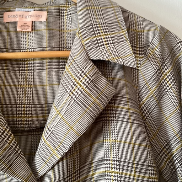 Band of Gypsies Glen Plaid Vintage Boomer Style Button Down Top/Shirt Size XS - Picture 3 of 9